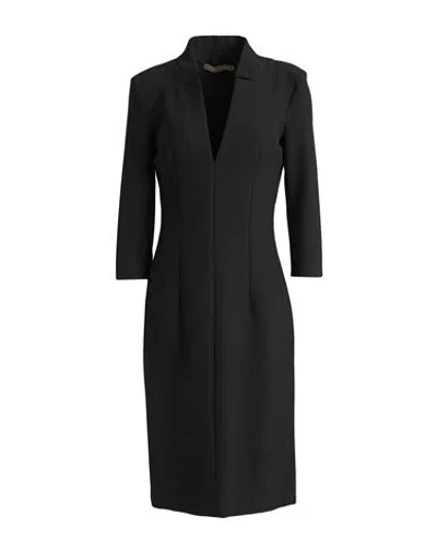 Simona Corsellini Woman Midi Dress Black Size 6 Polyester, Viscose, Cotton, Elastane