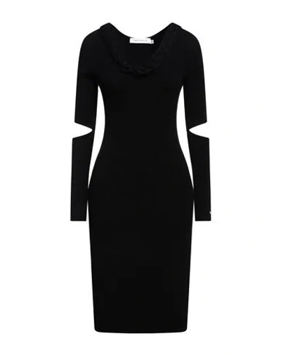 Simona Corsellini Woman Midi Dress Black Size 6 Viscose, Polyester, Polyamide