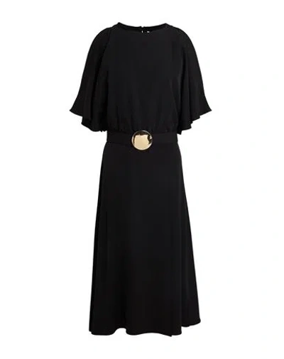 Simona Corsellini Woman Midi Dress Black Size 8 Polyester, Elastane