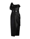 Simona Corsellini Woman Midi Dress Black Size 8 Polyester, Polyamide, Elastane