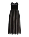 Simona Corsellini Woman Midi Dress Black Size 6 Polyester