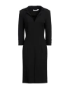 Simona Corsellini Woman Midi Dress Black Size 8 Polyester, Viscose, Cotton, Elastane In Black