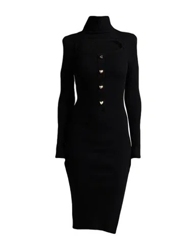 Simona Corsellini Woman Midi Dress Black Size 8 Viscose, Polyester