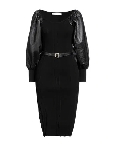 Simona Corsellini Woman Midi Dress Black Size 8 Viscose, Polyester