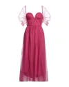 Simona Corsellini Woman Midi Dress Fuchsia Size 6 Polyamide In Pink