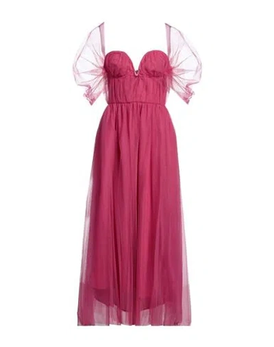 Simona Corsellini Woman Midi Dress Fuchsia Size 6 Polyamide In Pink