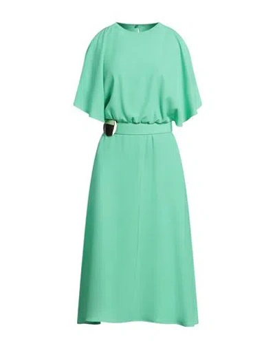 Simona Corsellini Woman Midi Dress Green Size 4 Polyester, Elastane