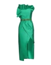 Simona Corsellini Woman Midi Dress Green Size 4 Polyester, Polyamide, Elastane