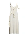 Simona Corsellini Woman Midi Dress Ivory Size 6 Acetate, Silk In White