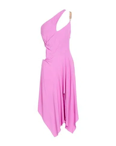 Simona Corsellini Woman Midi Dress Mauve Size 6 Acetate, Silk In Purple