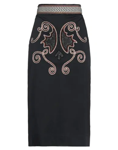 Simona Corsellini Woman Midi Skirt Black Size 2 Polyester, Elastane