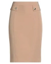 Simona Corsellini Woman Midi Skirt Camel Size 8 Polyester, Elastane In Beige
