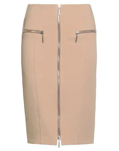 Simona Corsellini Woman Midi Skirt Sand Size 6 Polyester, Elastane