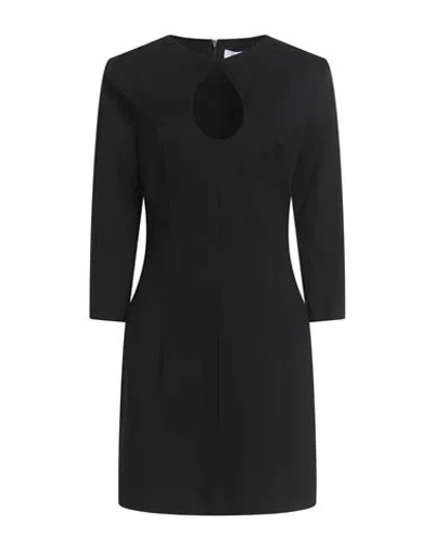 Simona Corsellini Woman Mini Dress Black Size 10 Viscose, Polyamide, Elastane