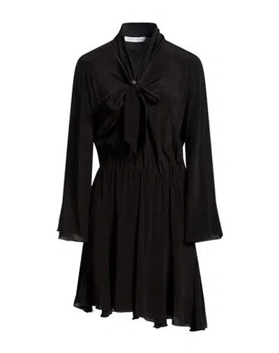 Simona Corsellini Woman Mini Dress Black Size 12 Acetate, Silk