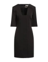 Simona Corsellini Woman Mini Dress Black Size 4 Polyester, Elastane In Black