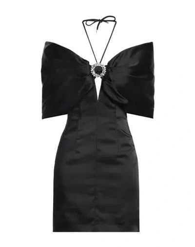 Simona Corsellini Woman Mini Dress Black Size 4 Polyester, Elastane, Polyamide
