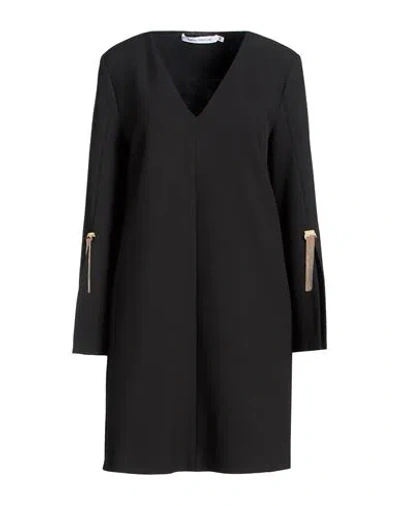 Simona Corsellini Woman Mini Dress Black Size 4 Polyester, Viscose, Cotton, Elastane