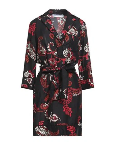 Simona Corsellini Woman Mini Dress Black Size 4 Viscose, Acetate, Silk