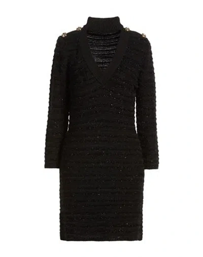 Simona Corsellini Woman Mini Dress Black Size 6 Acrylic, Polyamide, Polyester, Viscose
