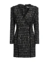 Simona Corsellini Woman Mini Dress Black Size 6 Cotton, Acrylic, Polyester, Textile Fibers, Wool In Black