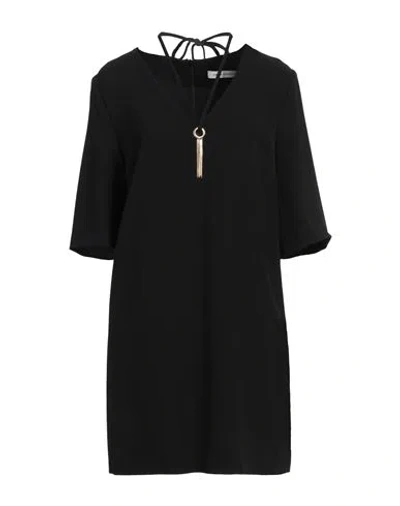 Simona Corsellini Woman Mini Dress Black Size 6 Polyester, Elastane