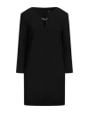 Simona Corsellini Woman Mini Dress Black Size 6 Polyester, Viscose, Cotton, Elastane In Black