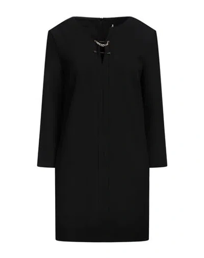 Simona Corsellini Woman Mini Dress Black Size 8 Polyester, Viscose, Cotton, Elastane