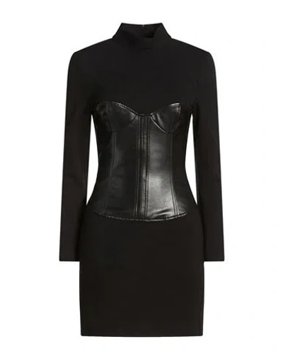 Simona Corsellini Woman Mini Dress Black Size 6 Viscose, Polyamide, Elastane