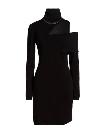 Simona Corsellini Woman Mini Dress Black Size 6 Viscose, Polyester