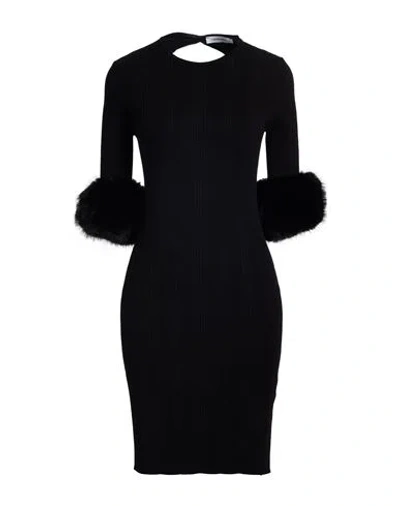 Simona Corsellini Woman Mini Dress Black Size 6 Viscose, Polyester, Polyamide