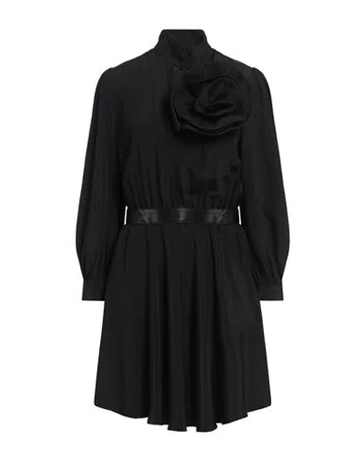 Simona Corsellini Woman Mini Dress Black Size 8 Acetate, Silk