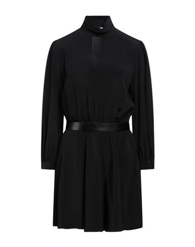 Simona Corsellini Woman Mini Dress Black Size 8 Acetate, Silk