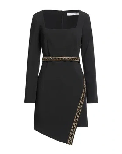 Simona Corsellini Woman Mini Dress Black Size 8 Polyester, Elastane