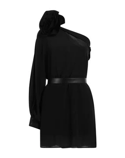 Simona Corsellini Woman Mini Dress Black Size 8 Silk