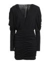 Simona Corsellini Woman Mini Dress Black Size 8 Viscose, Polyester
