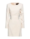 Simona Corsellini Woman Short Dress Cream Size 8 Polyester In White