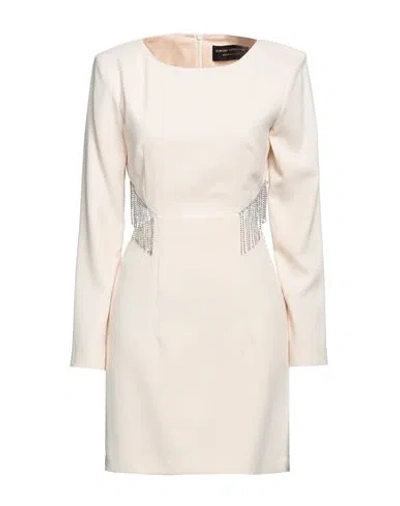 Simona Corsellini Woman Short Dress Cream Size 8 Polyester In White