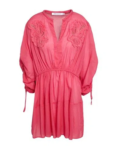 Simona Corsellini Woman Mini Dress Fuchsia Size 10 Cotton In Pink