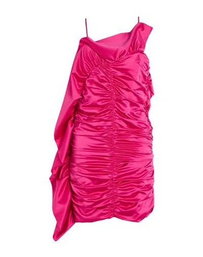 Simona Corsellini Woman Mini Dress Fuchsia Size 10 Polyester In Pink