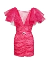Simona Corsellini Woman Mini Dress Fuchsia Size 4 Polyamide, Polyester In Pink
