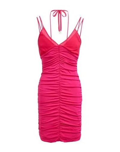 Simona Corsellini Woman Mini Dress Fuchsia Size 4 Viscose, Elastane In Pink