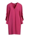Simona Corsellini Woman Mini Dress Fuchsia Size 8 Polyester, Elastane In Pink