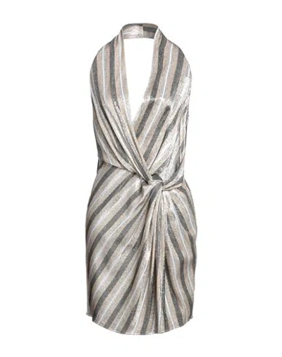Simona Corsellini Woman Mini Dress Gold Size 8 Viscose, Polyester, Elastane
