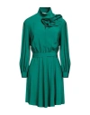 Simona Corsellini Woman Mini Dress Green Size 4 Acetate, Silk