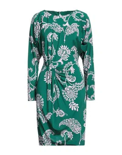 Simona Corsellini Woman Mini Dress Green Size 4 Viscose, Elastane