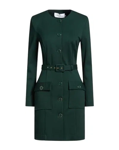 Simona Corsellini Woman Mini Dress Green Size 8 Viscose, Polyamide, Elastane