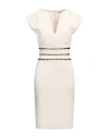 Simona Corsellini Woman Mini Dress Ivory Size 10 Polyester, Elastane In White