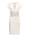Simona Corsellini Woman Mini Dress Ivory Size 8 Polyester, Elastane In White