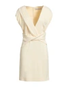Simona Corsellini Woman Mini Dress Ivory Size 2 Viscose, Elastane
